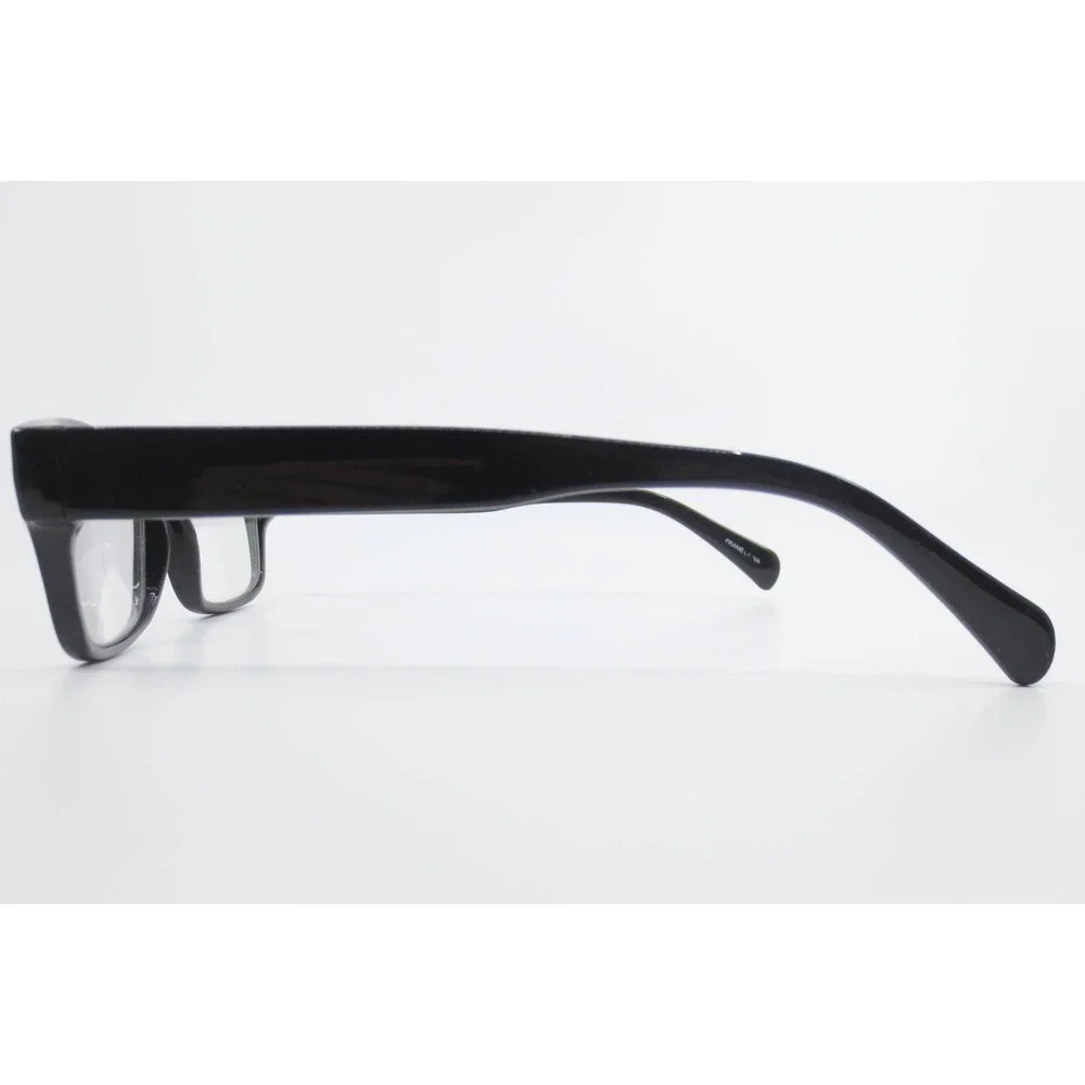Modern Slick Eyeglasses Black Rectangular Full Rim Frames 54/17/145 39088